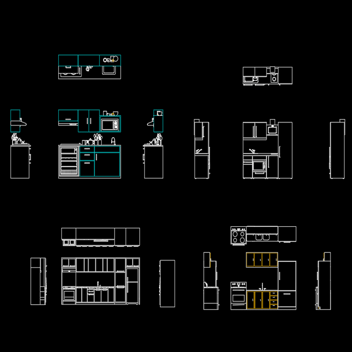 DWG, plan and elevation, free download freedwgfile