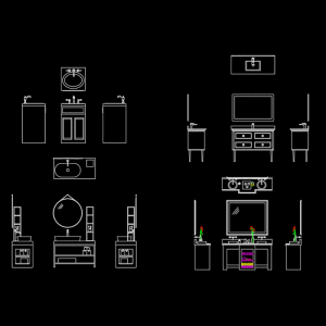 mesa de jantar grátis DWG coleção de blocos CAD freedwgfile